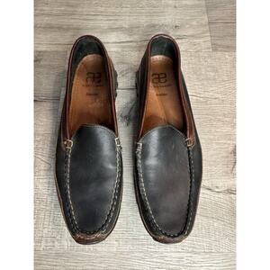 Allen Edmonds Boulder Loafers Men 12 B Black Brown Leather Slip On Shoes Driving